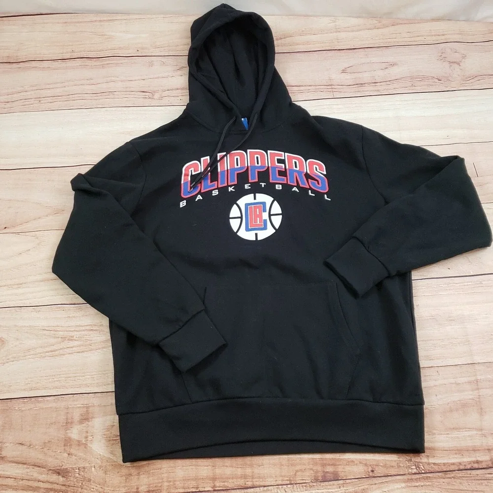 Los Angeles Clippers Sweater Mens Extra Large Black Red NBA Basketball UNK Adult